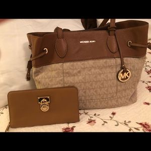 Authentic MK handbag and wallet